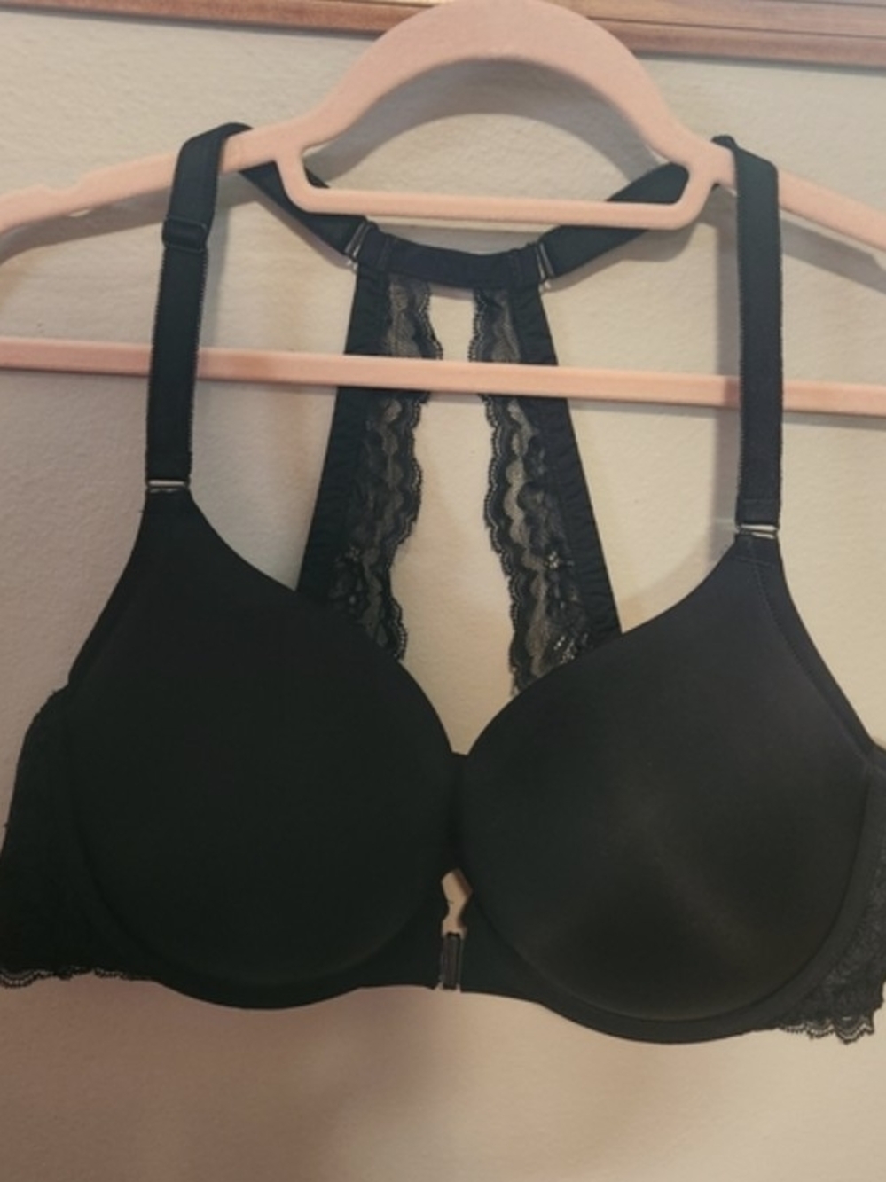 torrid Black Lace-Racerback Front Closure T-Shirt Bra